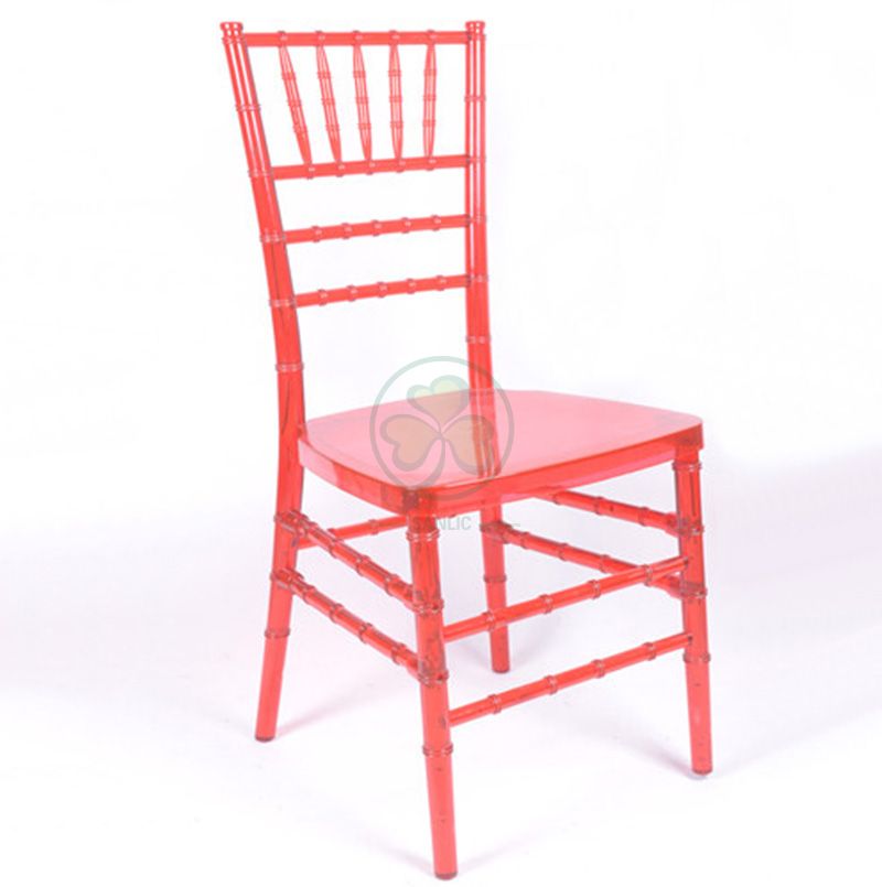 Hot Sale Crystal Red Resin Chiavari Chair for Weddings Banquets and Events  SL-R1971CRTC