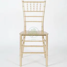 Factory Wholesale Gold Resin Monoblock Chiavari Chair for Hotels Banquets and Wedding Rentals SL-R1978GRMC