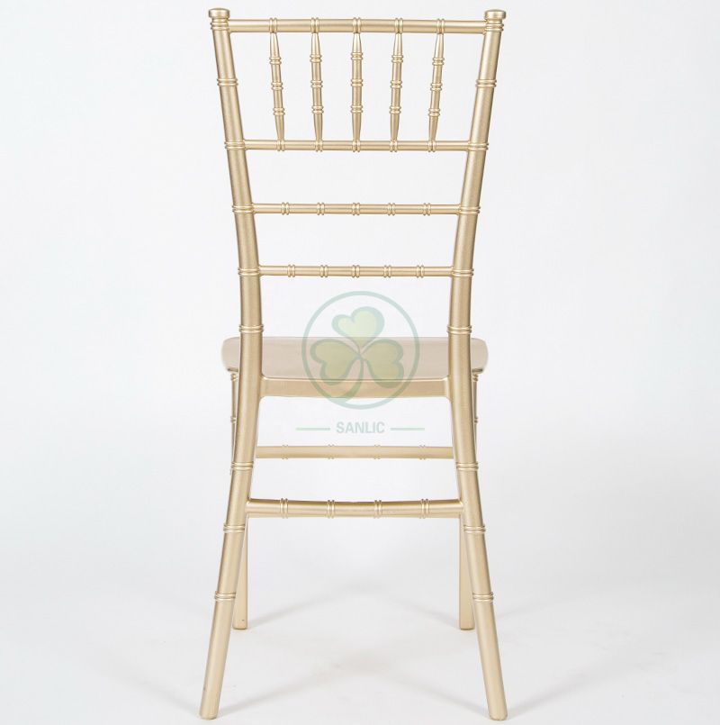 Factory Wholesale Gold Resin Monoblock Chiavari Chair for Hotels Banquets and Wedding Rentals SL-R1978GRMC