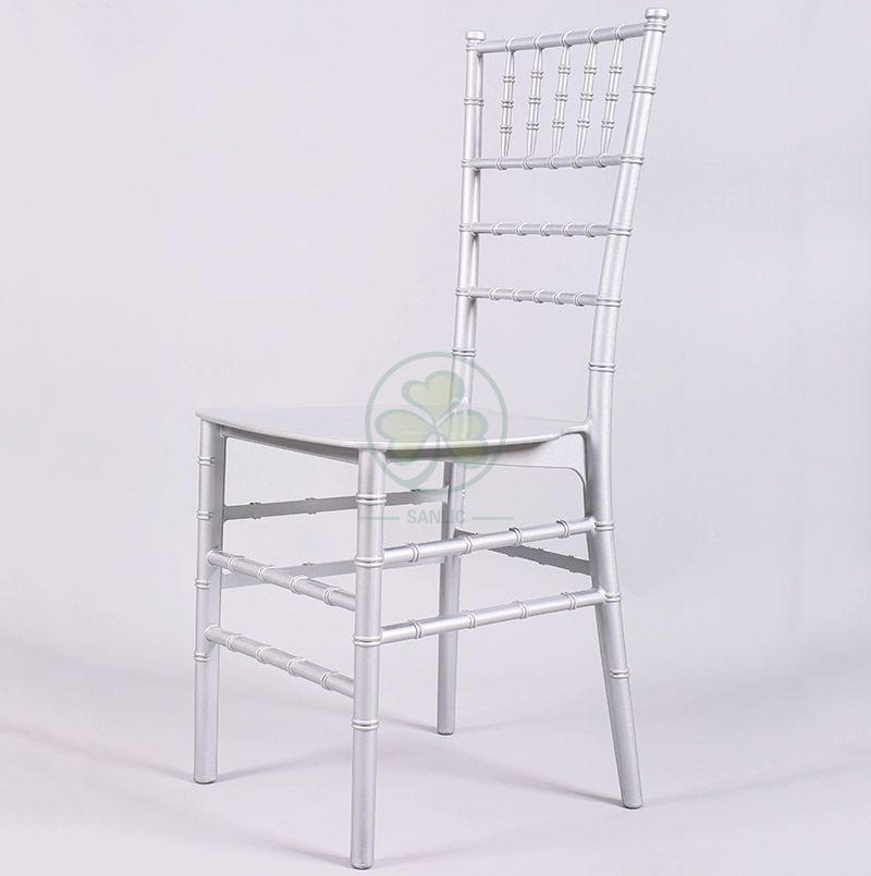 High Quality Silver Resin Monoblock Chiavari Chair for Indoor or Outdoor Social Events SL-R1980SMRC