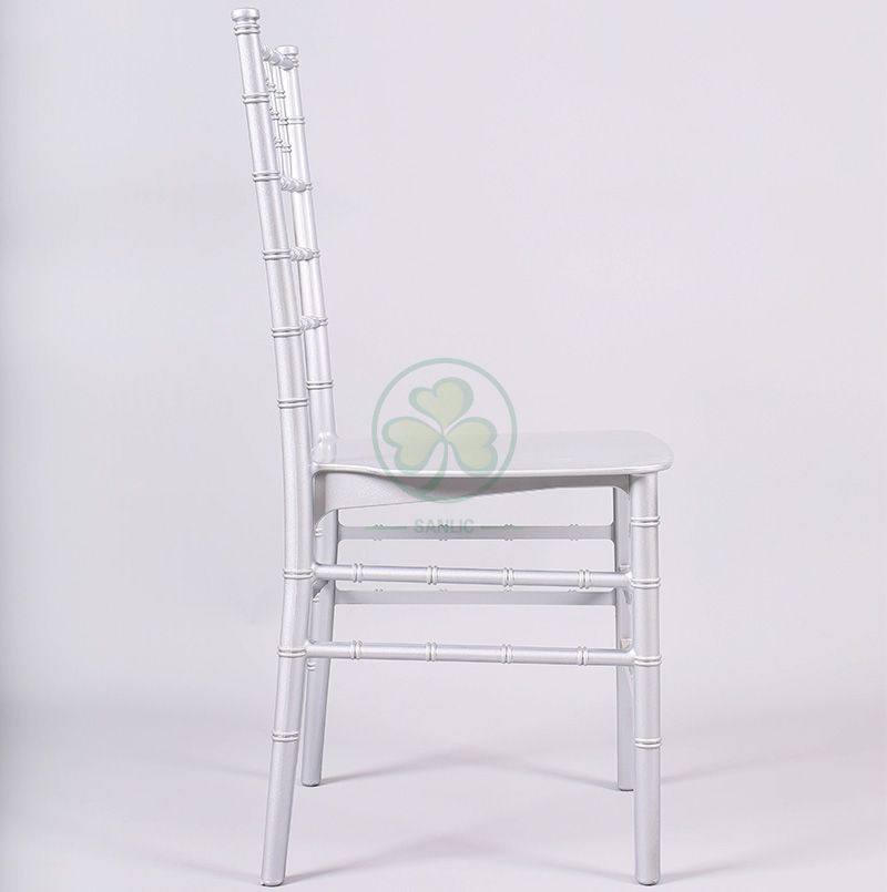 High Quality Silver Resin Monoblock Chiavari Chair for Indoor or Outdoor Social Events SL-R1980SMRC