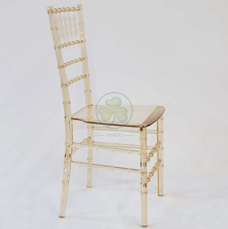 Hot Sale Wedding Resin Monoblock Tiffany Chair Crystal Amber SL-R1981RMTC