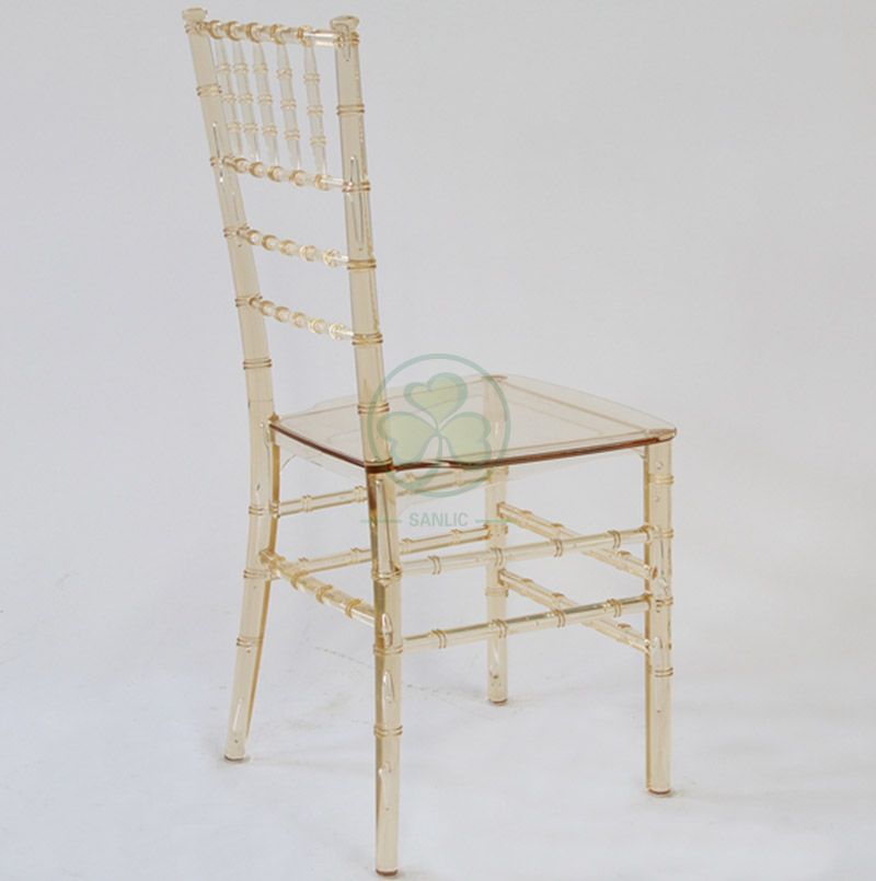 Hot Sale Wedding Resin Monoblock Tiffany Chair Crystal Amber SL-R1981RMTC