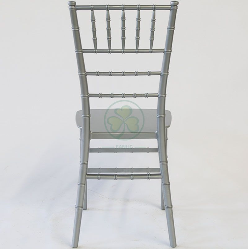 Best Popular Silver Gray Monoblock Resin Chiavari Chair SL-R1982GMRC
