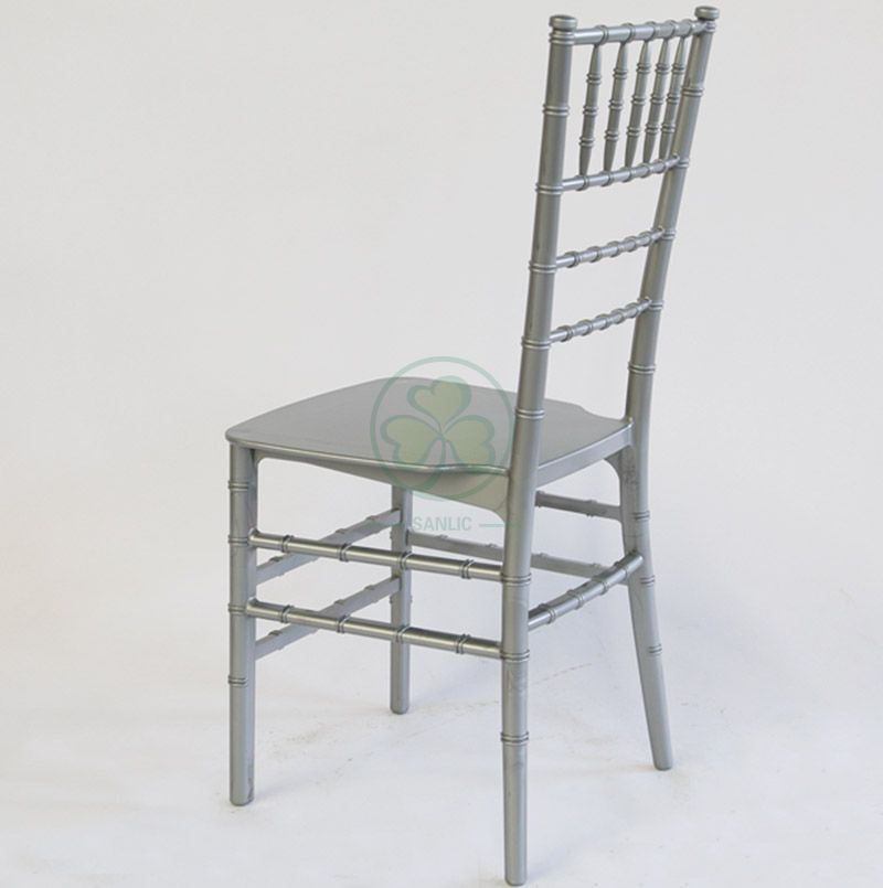 Best Popular Silver Gray Monoblock Resin Chiavari Chair SL-R1982GMRC