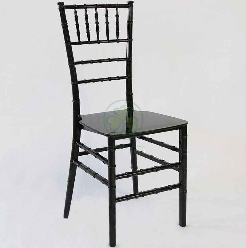 Stackable Black Monoblock Plastic Tiffany Chair for Various Occasions SL-R1983BPTC