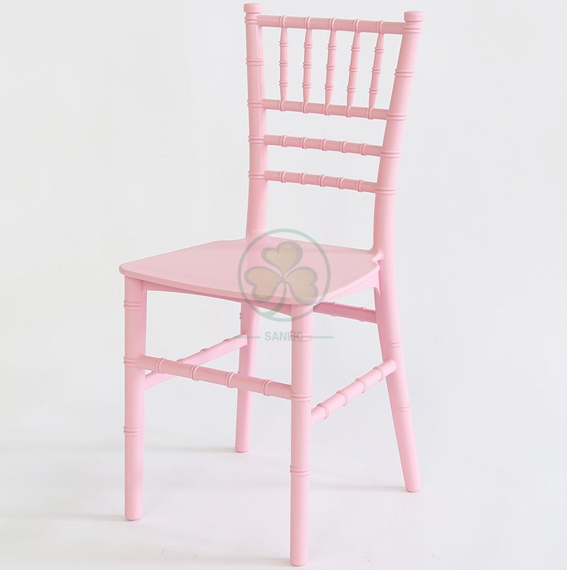 Strong Stackable Pink Monoblock Kids Resin Chiavari Chair for Birthday Parties SL-R1986MPRC