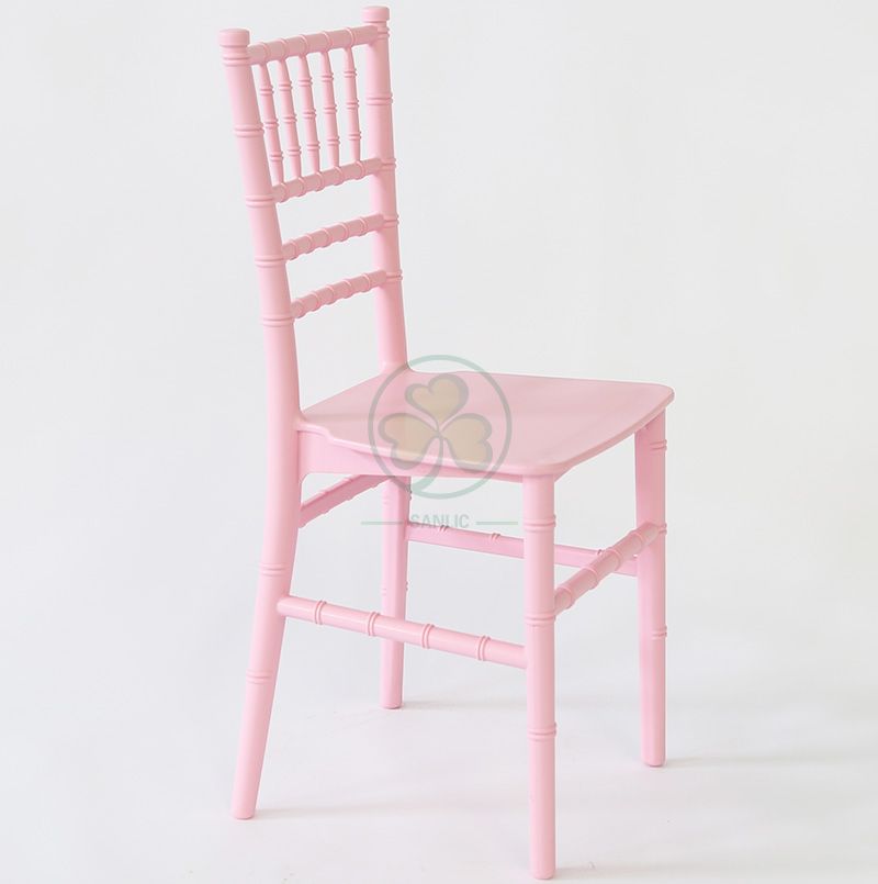 Strong Stackable Pink Monoblock Kids Resin Chiavari Chair for Birthday Parties SL-R1986MPRC