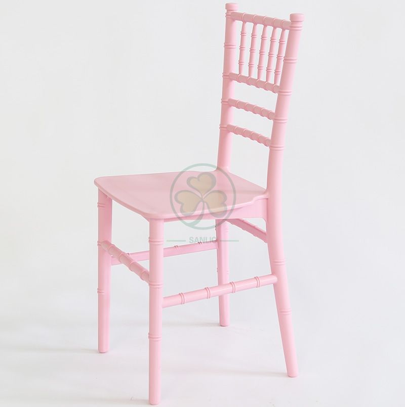 Strong Stackable Pink Monoblock Kids Resin Chiavari Chair for Birthday Parties SL-R1986MPRC