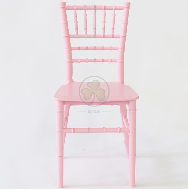 Strong Stackable Pink Monoblock Kids Resin Chiavari Chair for Birthday Parties SL-R1986MPRC