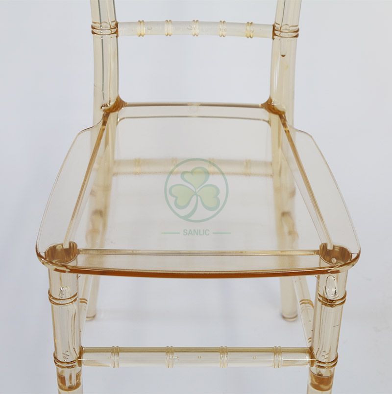 Monoblock Kids Crystal Amber Resin Tiffany Chair for Parties and Receptions SL-R1988MART