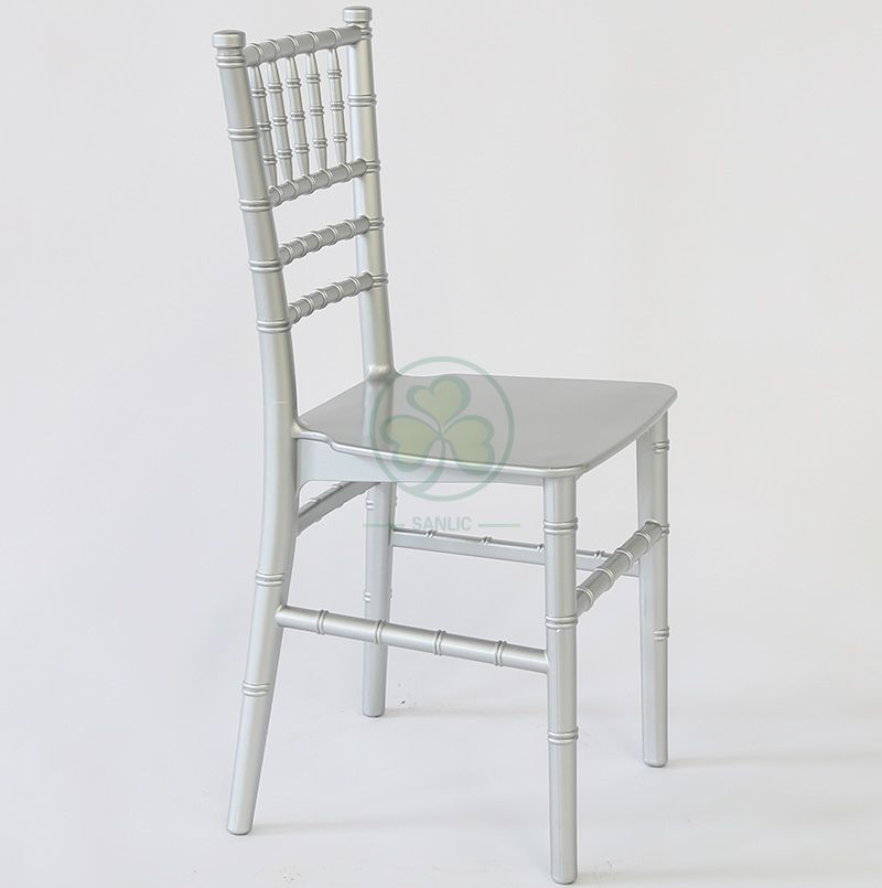 Monoblock Kids Silver Resin Tiffany Chair for Events and Parties SL-R1990MSRT