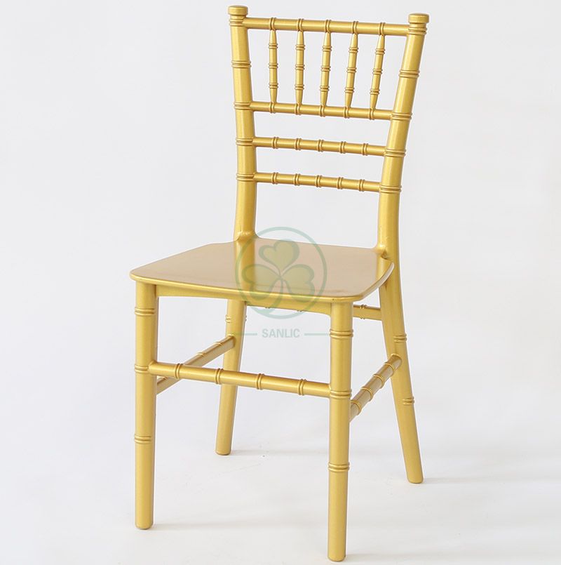 Monoblock Kids Gold Resin Tiffany Chair for Kids Birthday Parties SL-R1991MGRT