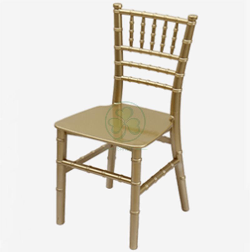 Monoblock Kids Gold Plastic Chiavari Chair for Kids Parties SL-R1992MGPC