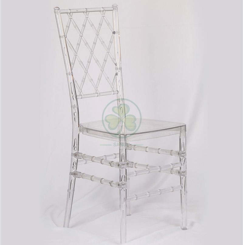 Hot Sale Transparent Plastic Diamond Tiffany Chair for Hotels and Banquets SL-R1995PDTC