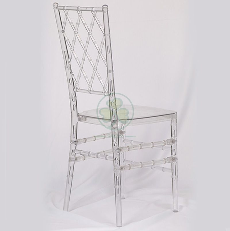 Hot Sale Transparent Plastic Diamond Tiffany Chair for Hotels and Banquets SL-R1995PDTC