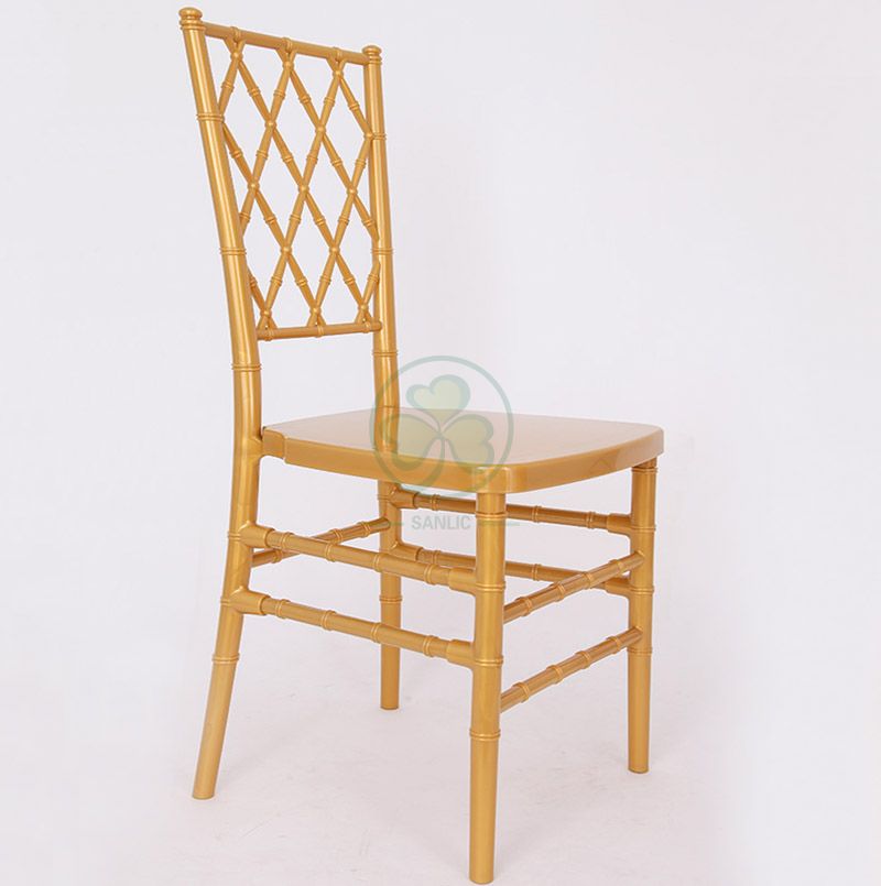 Best Popular Gold Resin Diamond Chiavari Chair for Event and Wedding Rentals SL-R1996GRDC