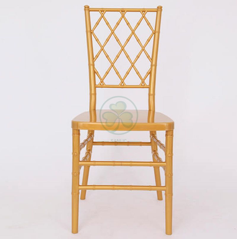 Best Popular Gold Resin Diamond Chiavari Chair for Event and Wedding Rentals SL-R1996GRDC