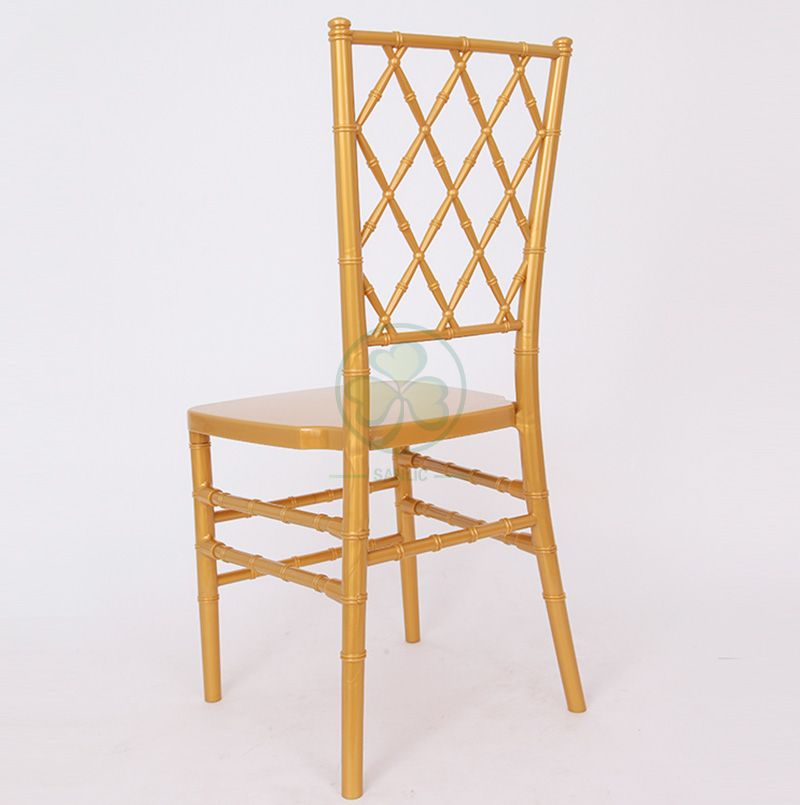 Best Popular Gold Resin Diamond Chiavari Chair for Event and Wedding Rentals SL-R1996GRDC