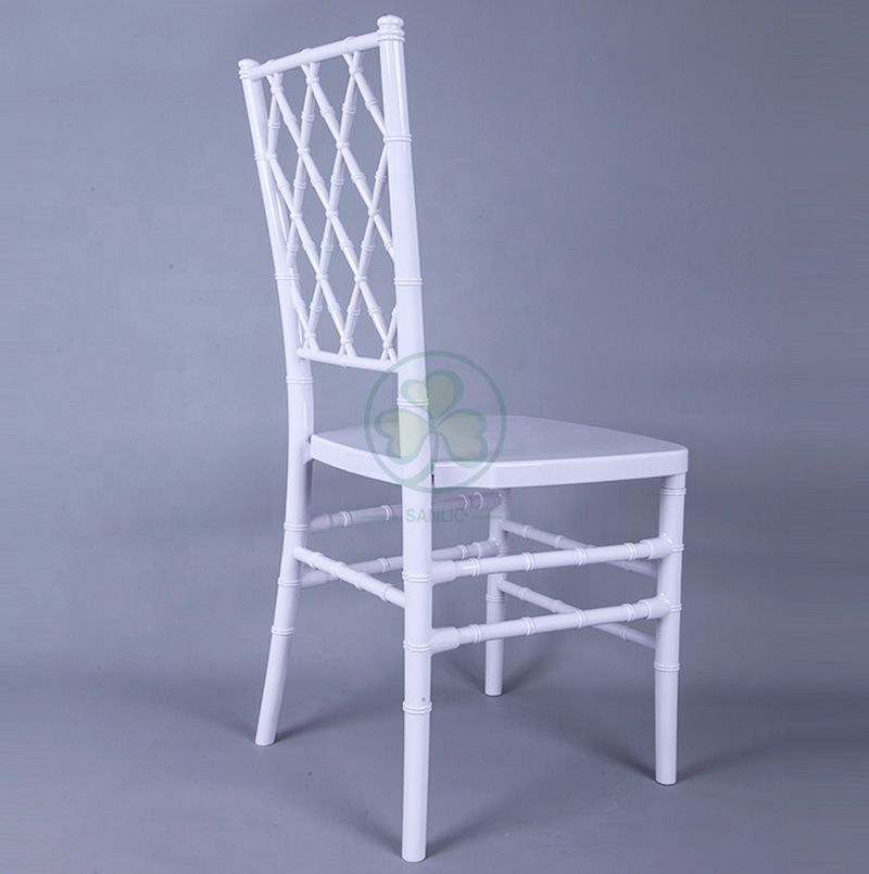 Cheap White Resin Diamond Chiavari Chair for Catering Services and Parties SL-R1997WDCC