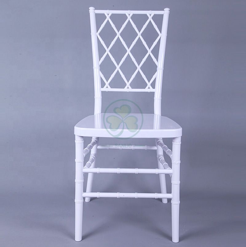 Cheap White Resin Diamond Chiavari Chair for Catering Services and Parties SL-R1997WDCC