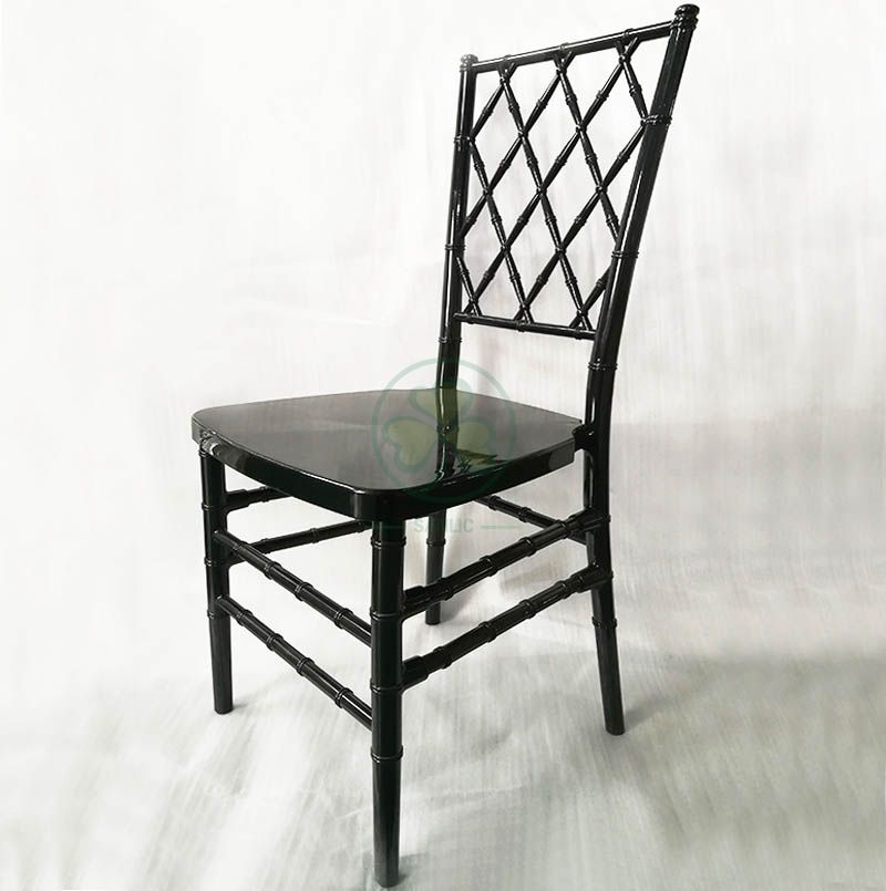 High Quality Black Resin Diamond Chiavari Chair for Various Social Celebrations SL-R1998BDRC