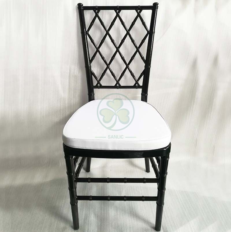 High Quality Black Resin Diamond Chiavari Chair for Various Social Celebrations SL-R1998BDRC