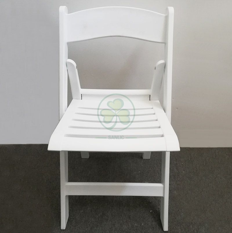 Popular Resin Folding Chair with Slatted Seat for Various Events and Parties SL-R2002RRFC