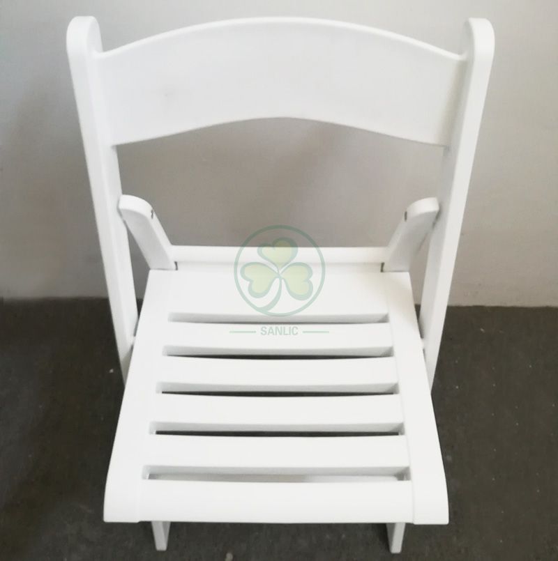 Popular Resin Folding Chair with Slatted Seat for Various Events and Parties SL-R2002RRFC