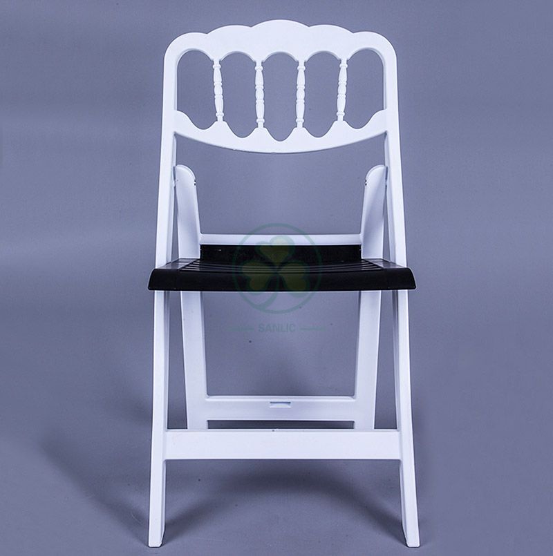 Elegant Designed Plastic Folding Napoleon Chair with Slatted Seat for Different Events and Catering Services SL-R2006RFNC