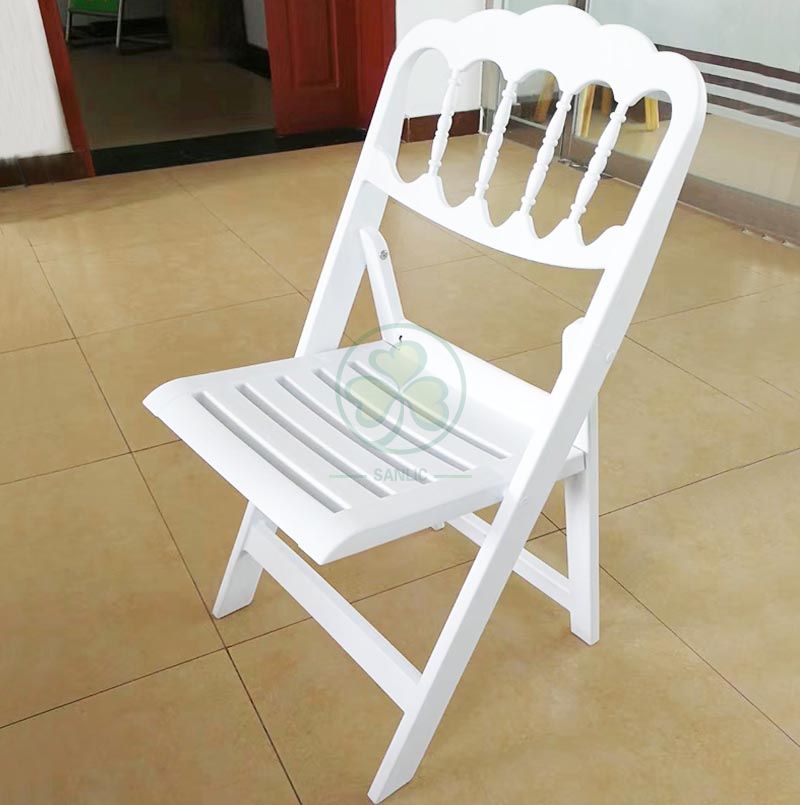 Elegant Designed Plastic Folding Napoleon Chair with Slatted Seat for Different Events and Catering Services SL-R2006RFNC