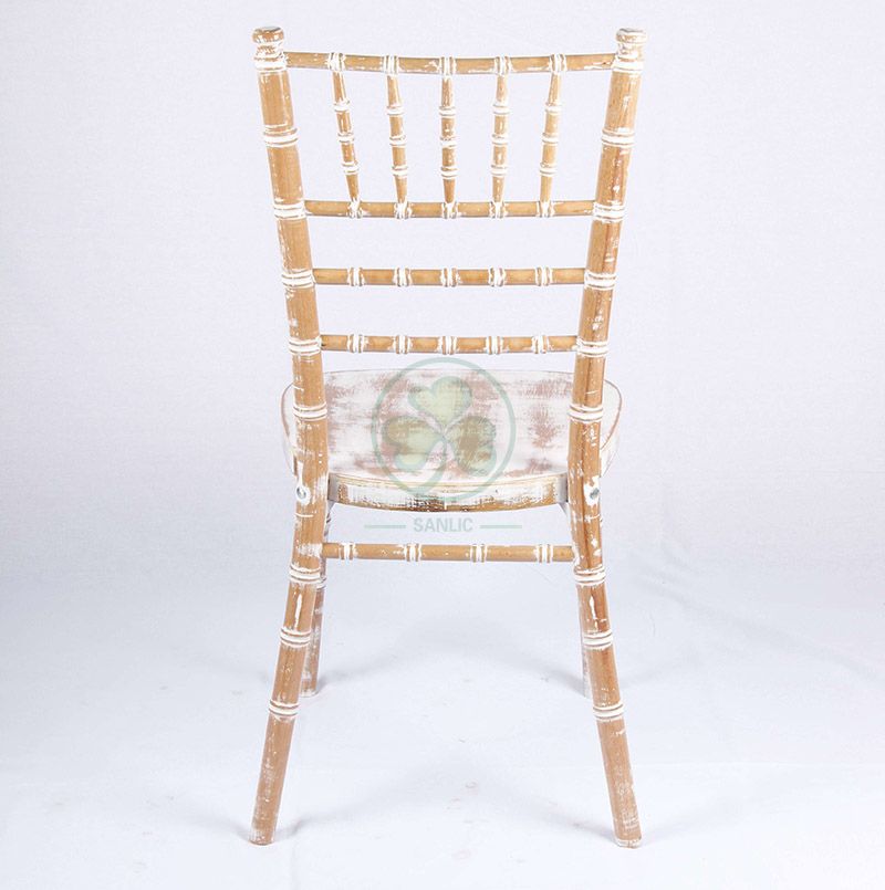 Bespoke Limewash UK Style Wooden Chiavari Chair for Indoor or Outdoor Parties or Events SL-W1863BKCC