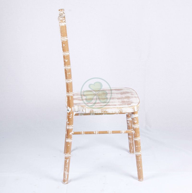 Bespoke Limewash UK Style Wooden Chiavari Chair for Indoor or Outdoor Parties or Events SL-W1863BKCC