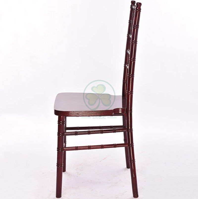 Factory Price US Style Mahogany Wooden Chiavari Chair for Indoor or Outdoor Wedding Banquets SL-W1860UMCC