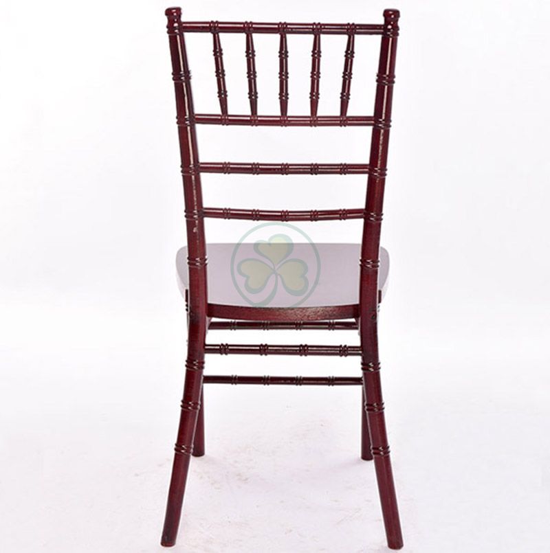 Factory Price US Style Mahogany Wooden Chiavari Chair for Indoor or Outdoor Wedding Banquets SL-W1860UMCC