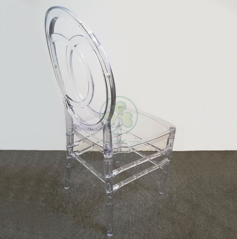 Stackable Crystal Ice Resin Phoenix Channel Chair for Hotels Resturants or Banqueting Rooms SL-R2024CRPC