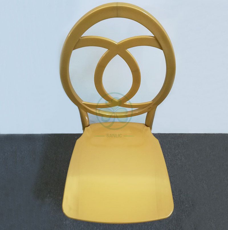 Popular Wholesale Resin Phoenix Chair Channel Back in Gold for Weddings Banquets and Receptions SL-R2025GPPC