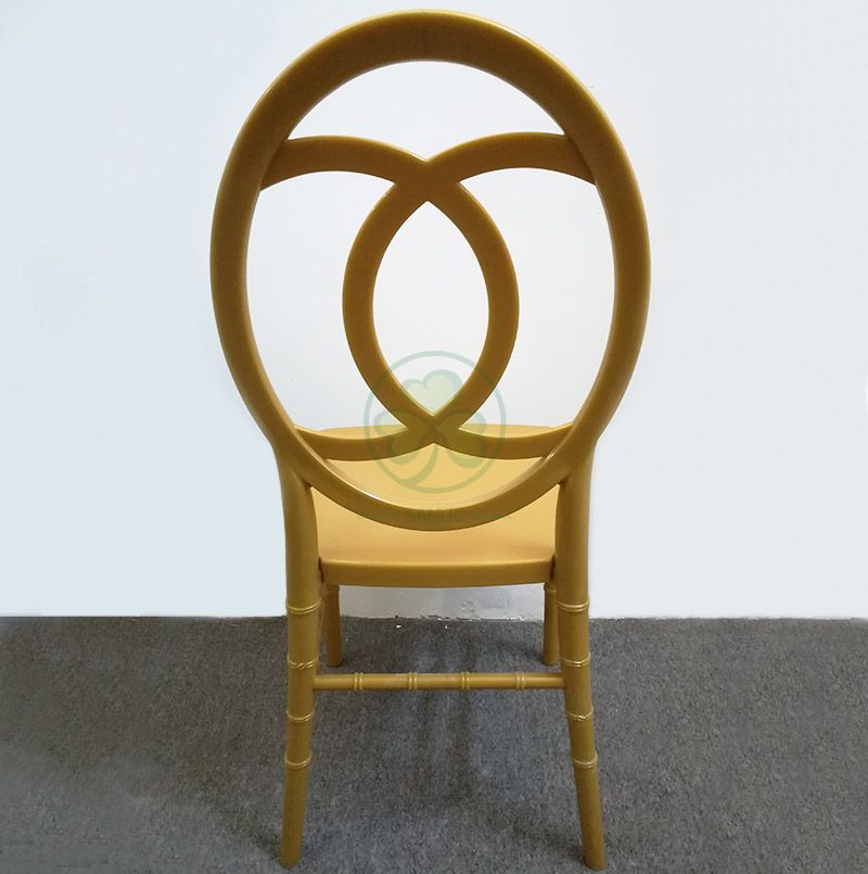 Popular Wholesale Resin Phoenix Chair Channel Back in Gold for Weddings Banquets and Receptions SL-R2025GPPC