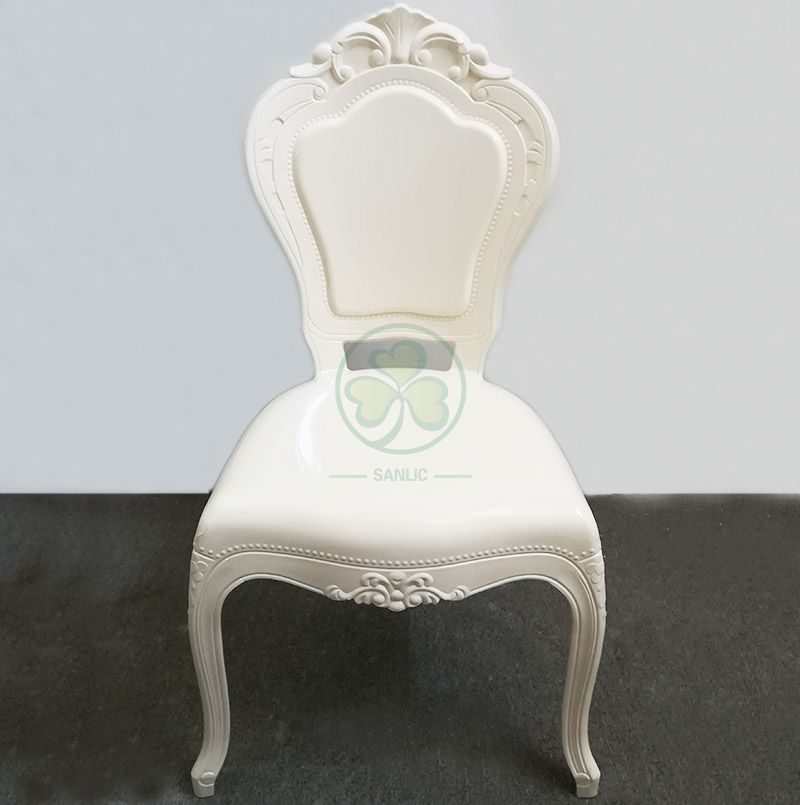 Stackable Resin Bella Chair for Wedding Event Rentals in Ivory SL-R2028IRBC