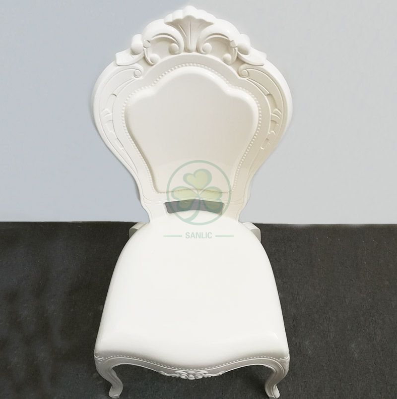 Stackable Resin Bella Chair for Wedding Event Rentals in Ivory SL-R2028IRBC