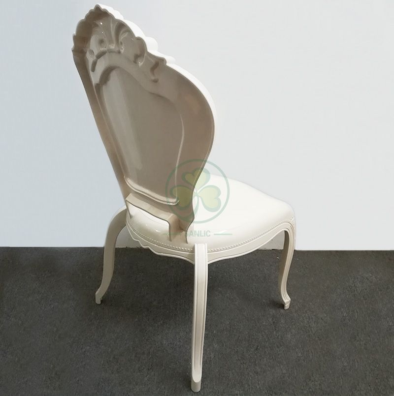 Stackable Resin Bella Chair for Wedding Event Rentals in Ivory SL-R2028IRBC