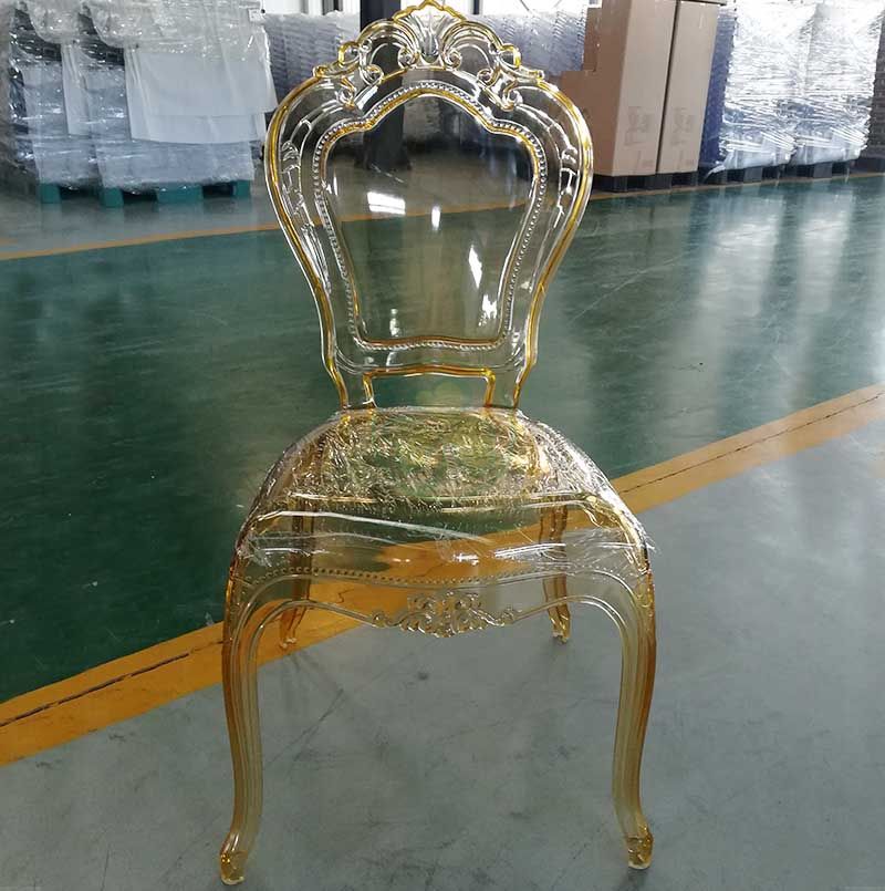 Wholesale Polycarbonate Crystal Amber Banquet Bella Princess Chair for Event Rentals SL-R2030ARBC