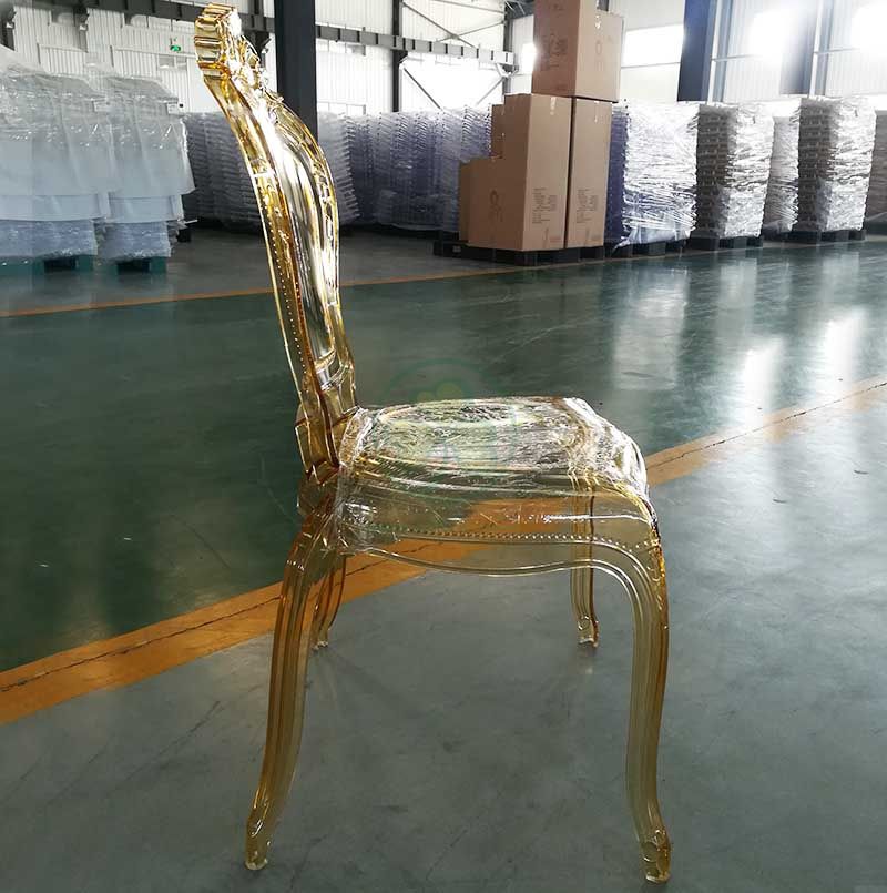 Wholesale Polycarbonate Crystal Amber Banquet Bella Princess Chair for Event Rentals SL-R2030ARBC