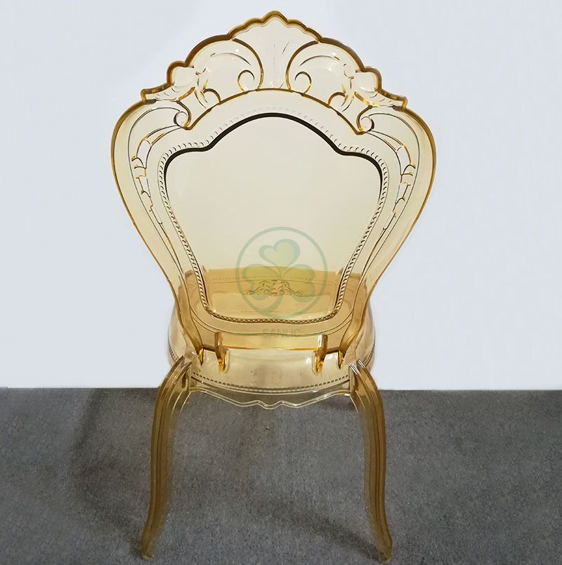 Wholesale Polycarbonate Crystal Amber Banquet Bella Princess Chair for Event Rentals SL-R2030ARBC