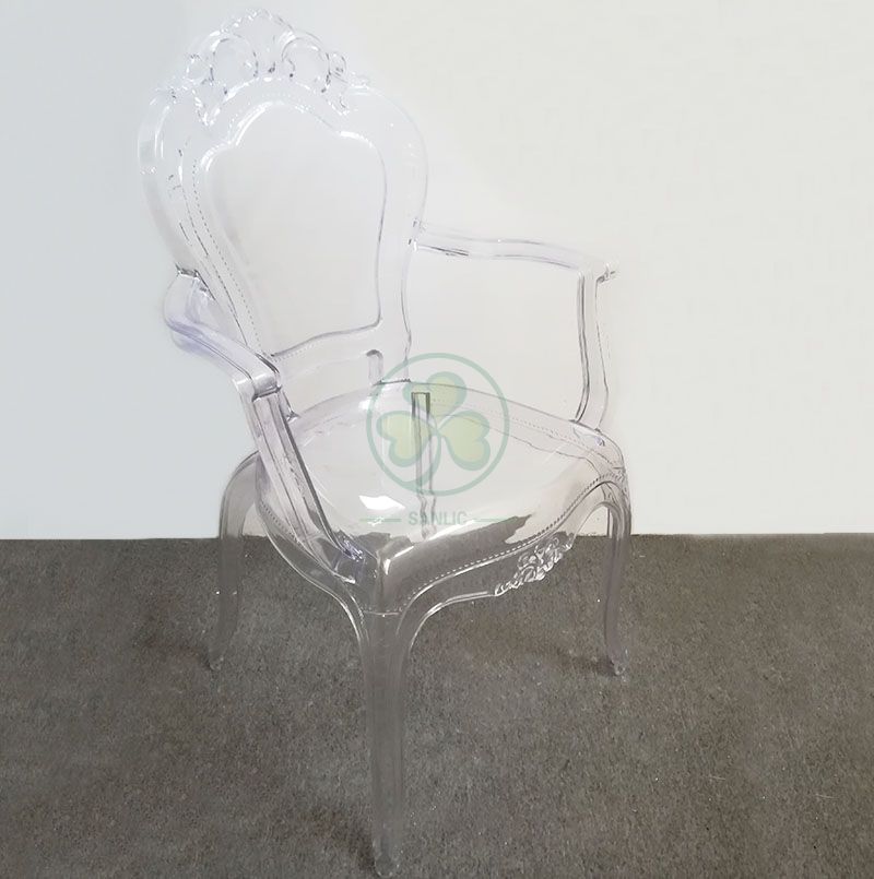 Hot Sale Transparent PC Resin Banquet Bella Arm Princess Chair SL-R2034CRBC