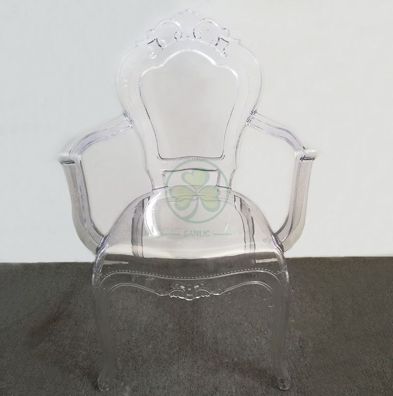 Hot Sale Transparent PC Resin Banquet Bella Arm Princess Chair SL-R2034CRBC