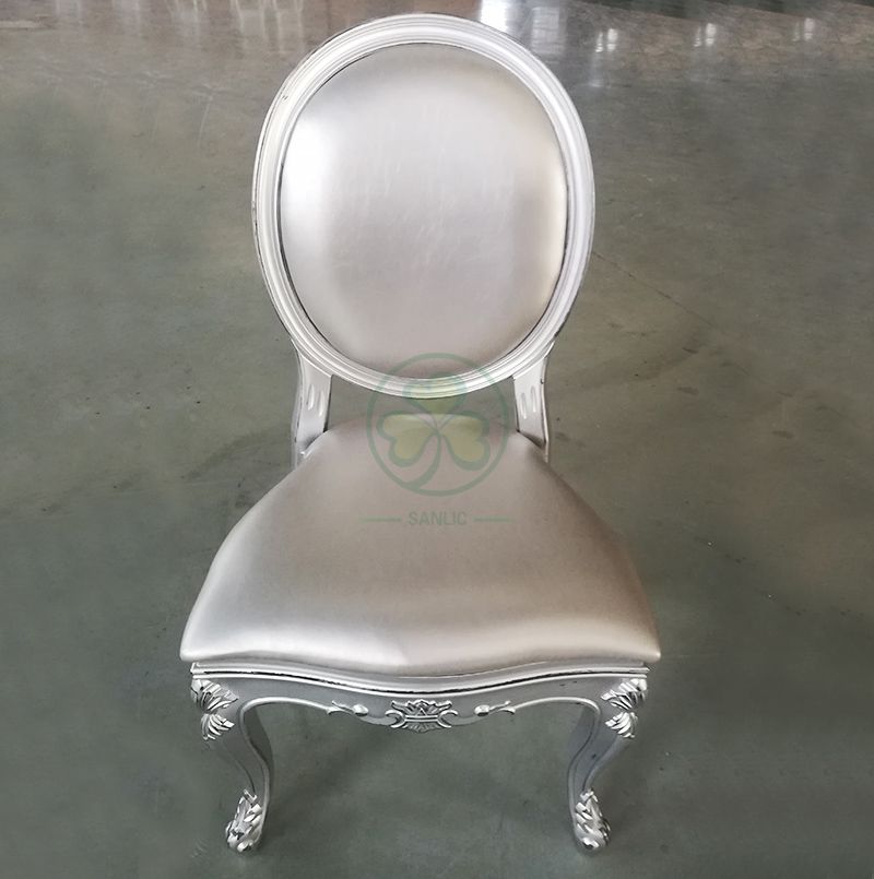 Luxury Design Resin Louis Chair with Vinyl Seat and Back for Weddings and Banquets  SL-R2036VRLC