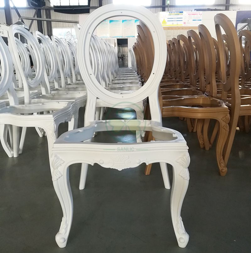 Luxury Design Resin Louis Chair with Vinyl Seat and Back for Weddings and Banquets  SL-R2036VRLC