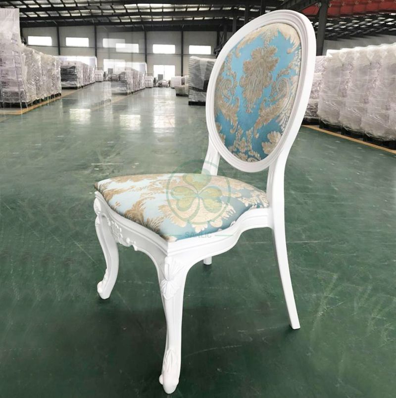 Resturant Furniture Resin Louis Chair with Jacquard Fabric Padded Seat and Back SL-R2039DRLS
