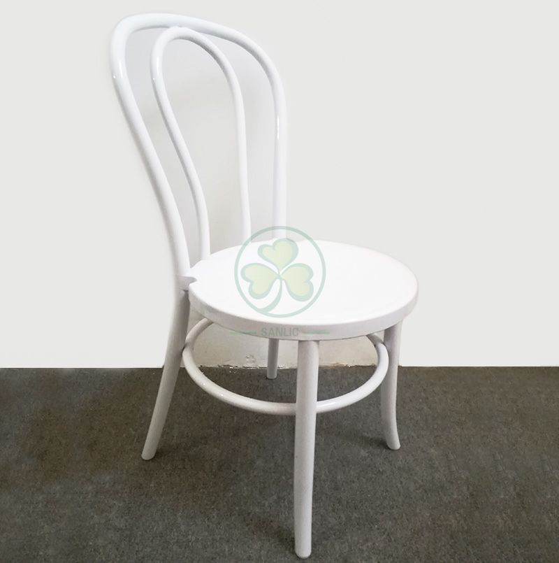 White Resin Louis Pop Chair with Clear Back